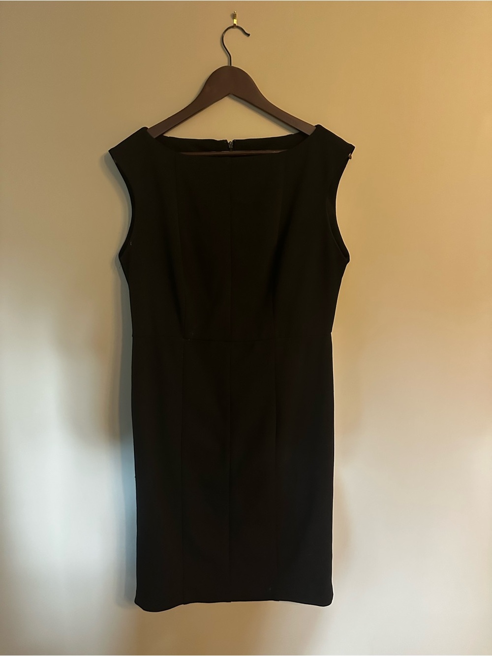 Halston Heritage Black Midi Sheath Dress